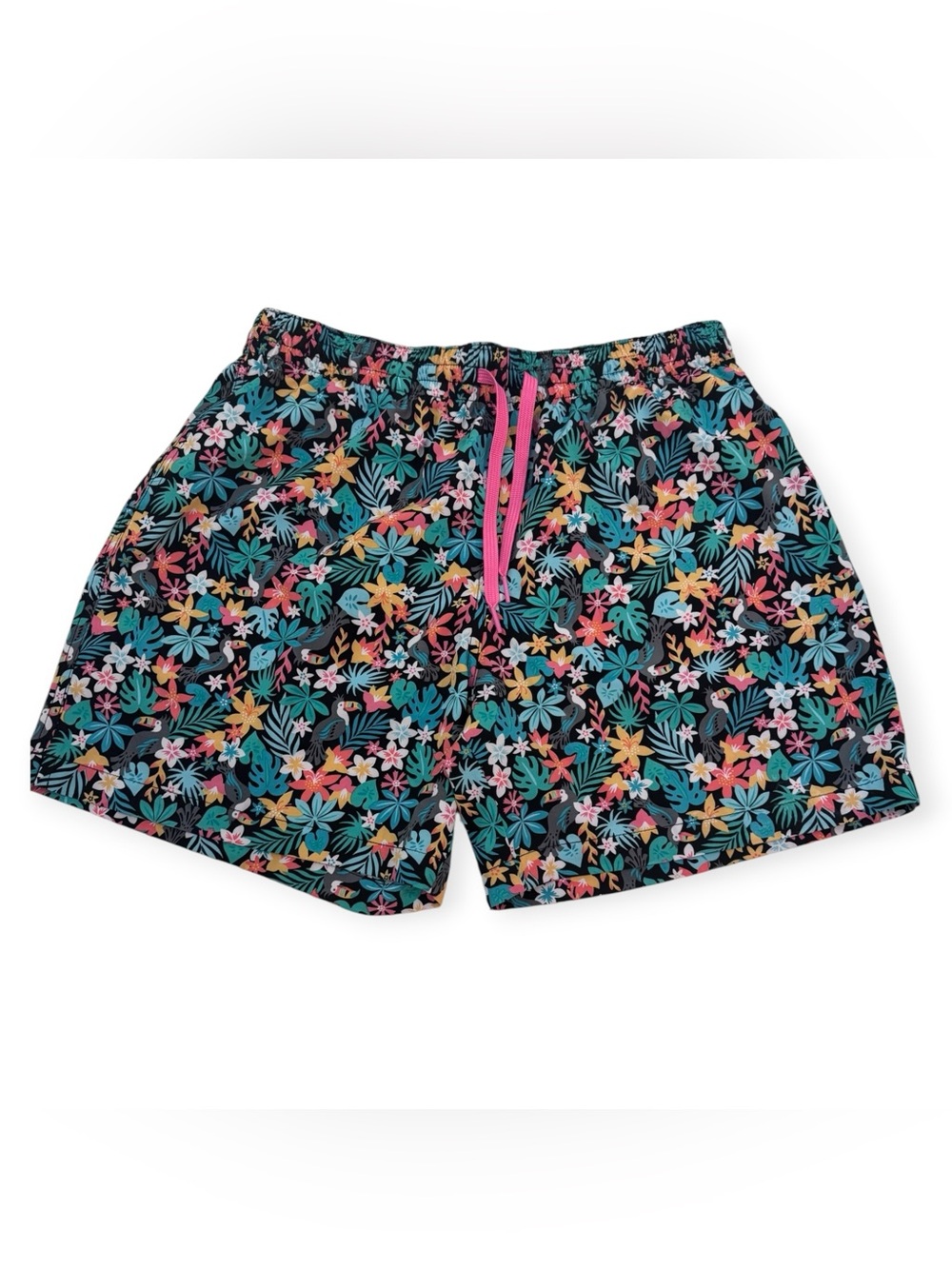 Chubbies Swim Trunks Mens Large Tropical Parrot Elastic Waist Vacation Shorts - Picture 3 of 11